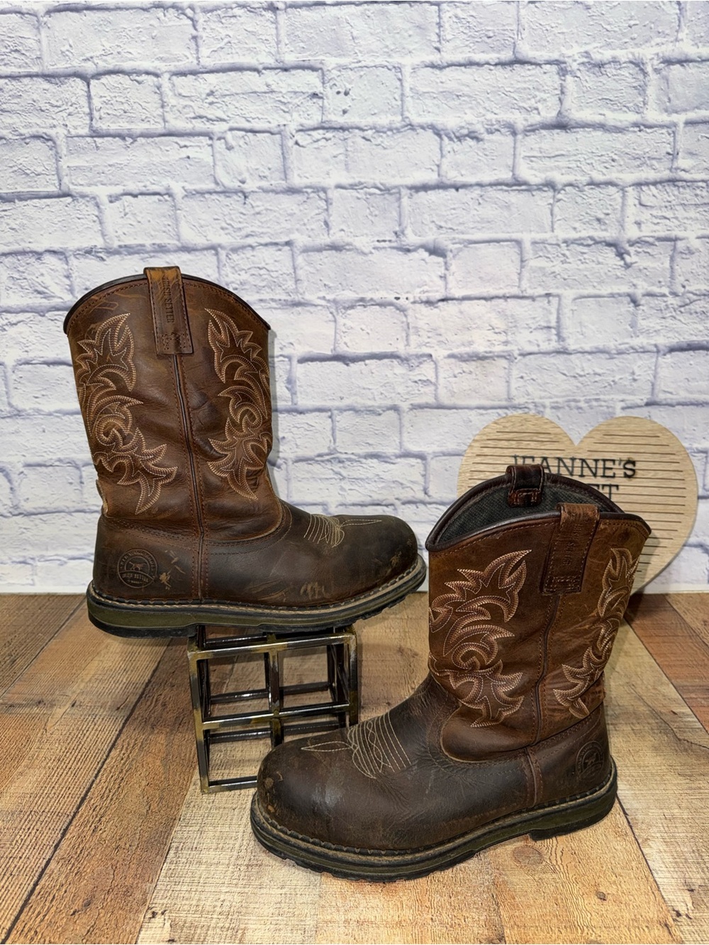 Irish Setter Men's Brown Leather Steel Toe Boots Size 12 E2 EE